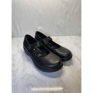Spring Step Wisteria Black Leather Mary Jane Shoes  8.5 M Slip Resistant